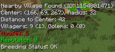 Village Info output